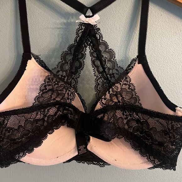 Victoria’s Secret sexy black lace push-up lace bra Women’s 32D 32 D - Picture 10 of 13